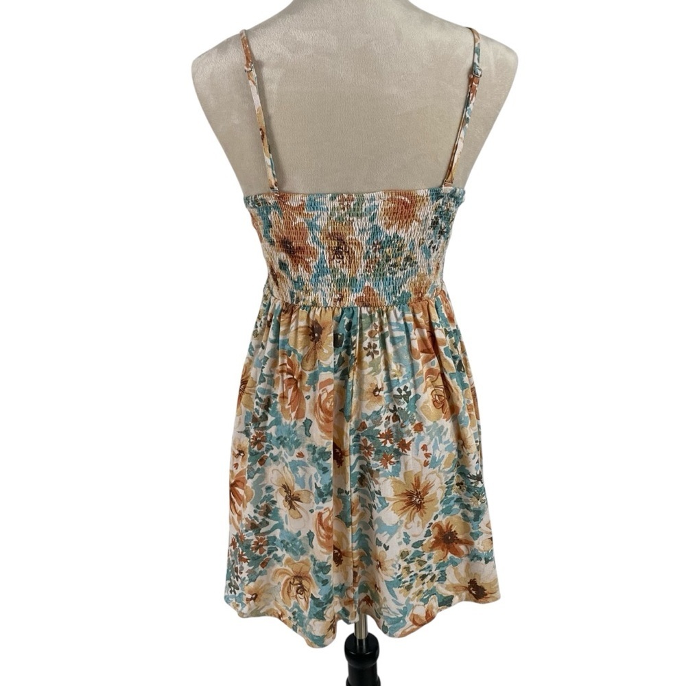 Millibon USA Womens Mini Dress Size Small Spaghetti Strap Floral Cami - Picture 4 of 9